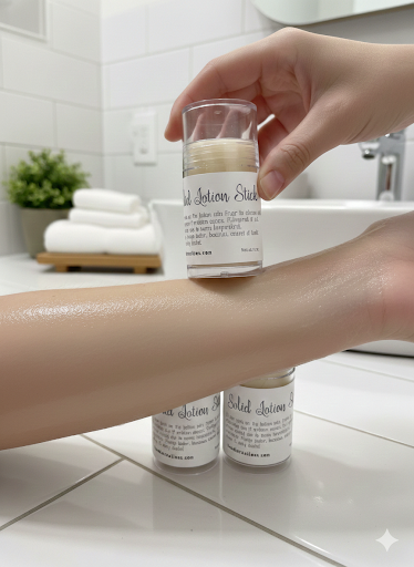 Solid Lotion Stick with Mango Butter-Lanolin-Vitamin E