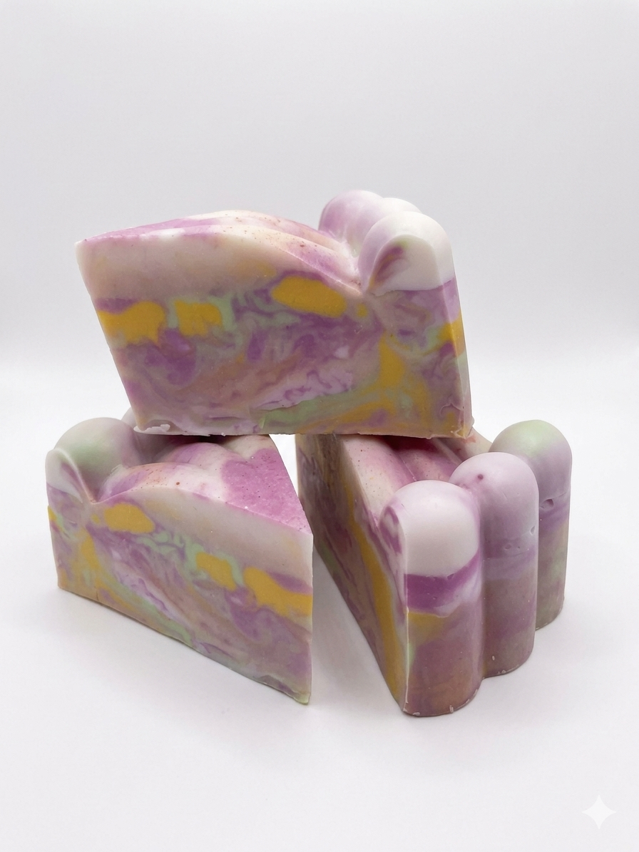 Goat Milk Soap-Cake Slice-Tropical Vacation-Detergent Free