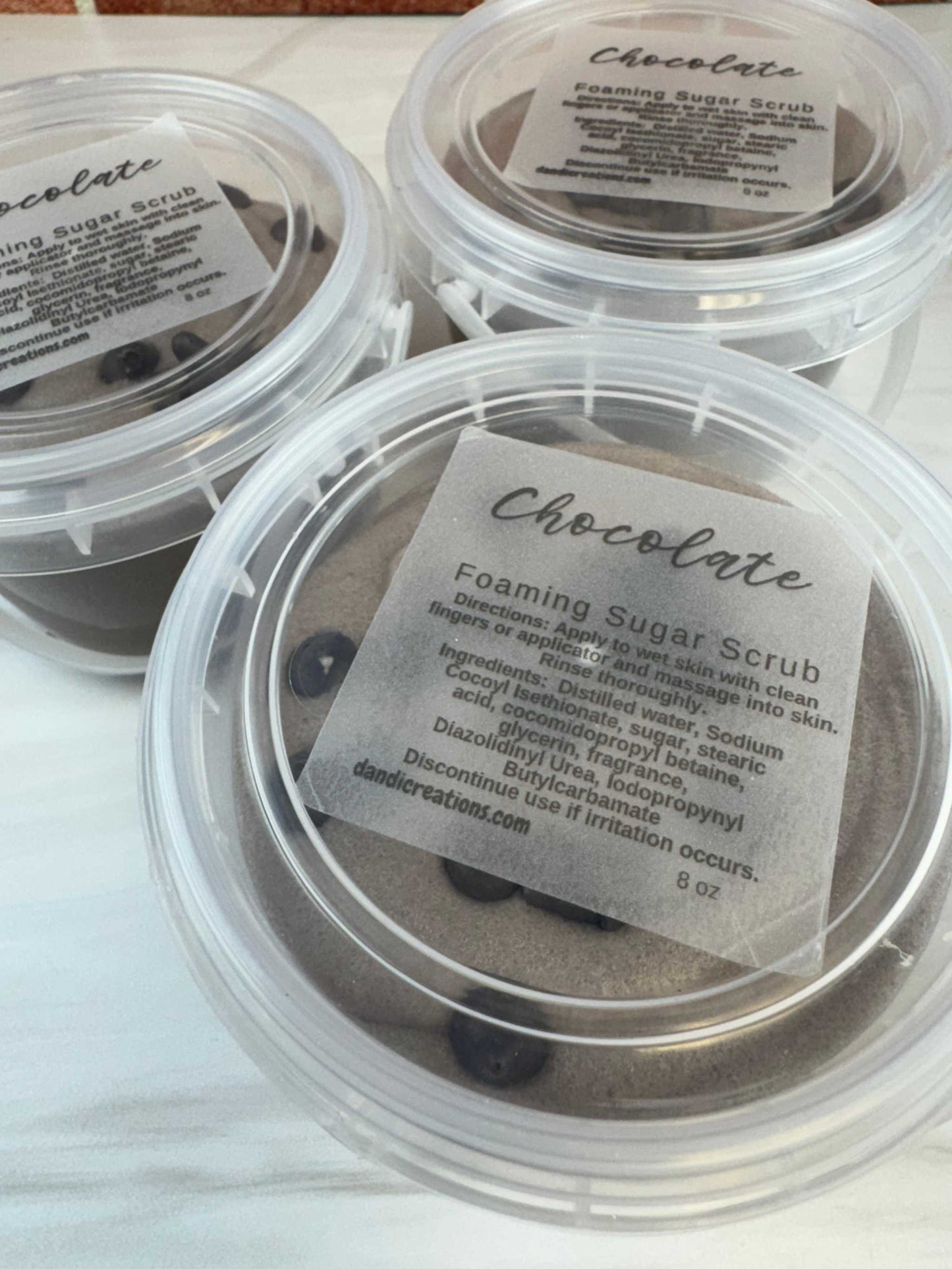 Foaming Sugar Scrub - Chocolate Whipped Soap for Luxurious Exfoliation