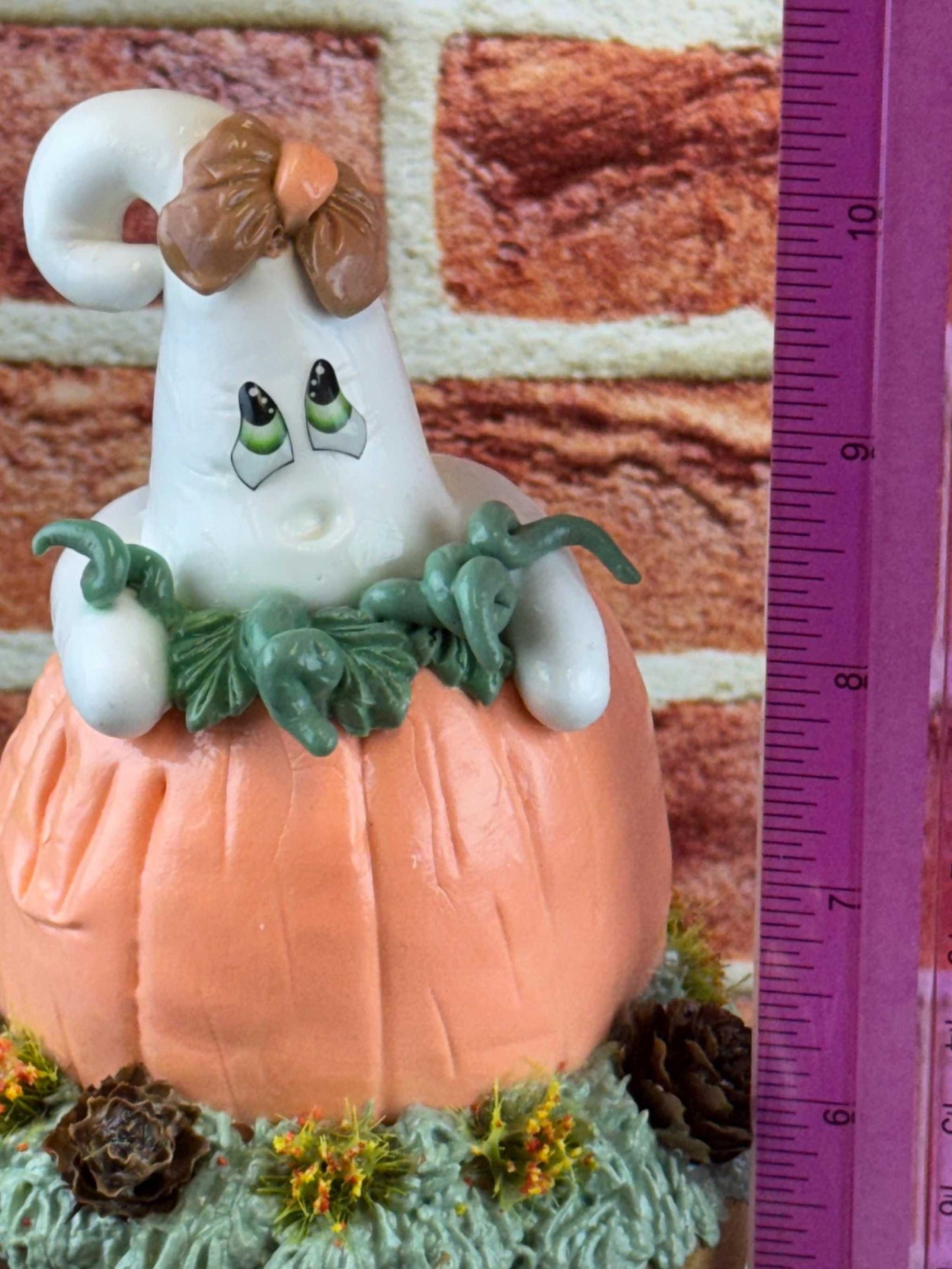Ghost and Pumpkin Treat Jar - Spooky Halloween Decor & Storage - Fall