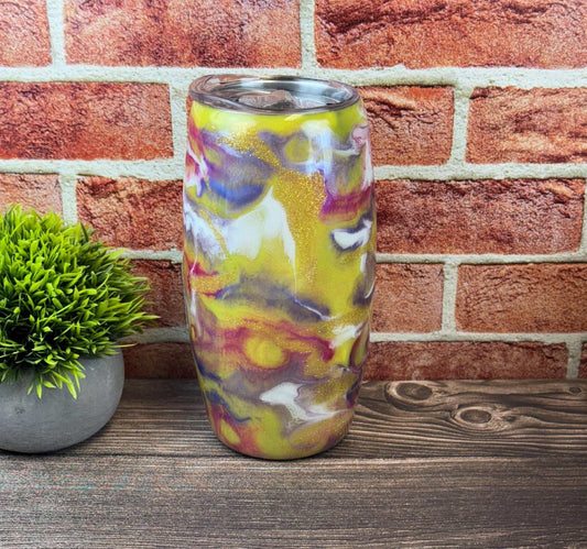 Yellow Stainless-Steel Tumbler - Vibrant Colorful & Eco-Friendly