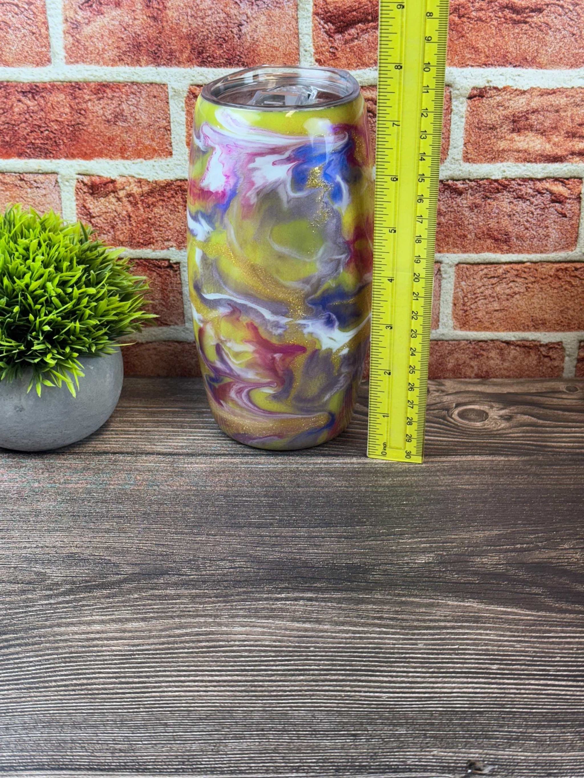 Yellow Stainless-Steel Tumbler - Vibrant Colorful & Eco-Friendly