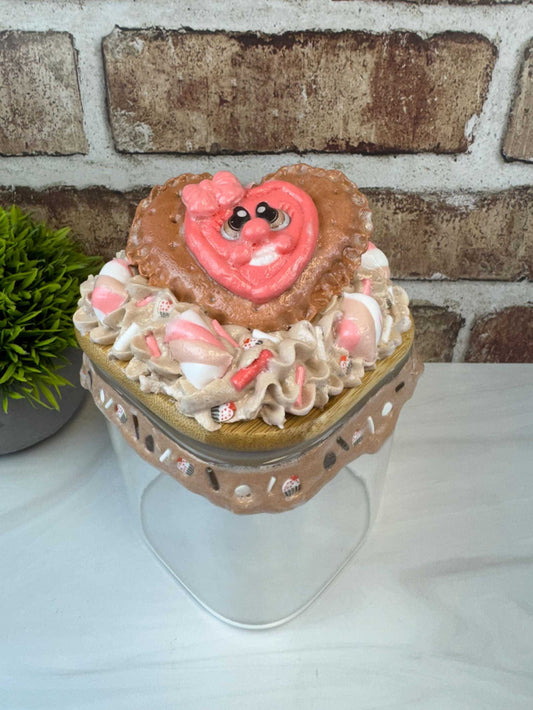 Cookie face treat jar - Fake Bake Decor - faux sprinkles and topping