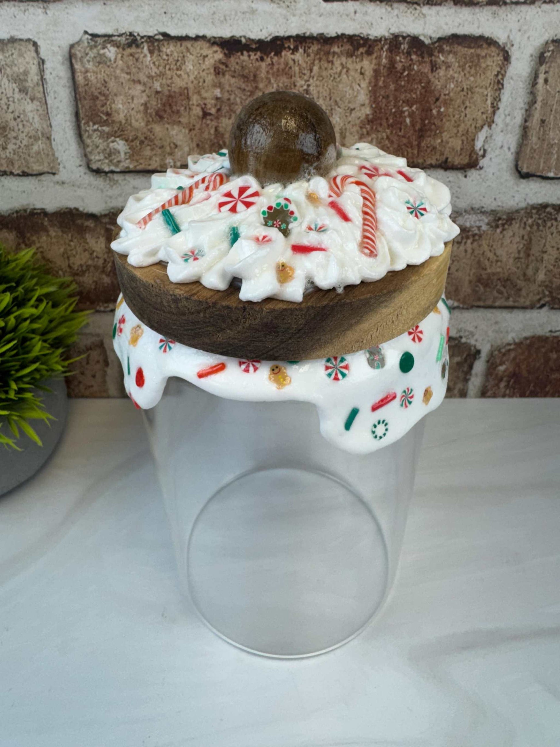 Candy Cane Treat Jar: Holiday Decor | Festive Storage & Centerpiece