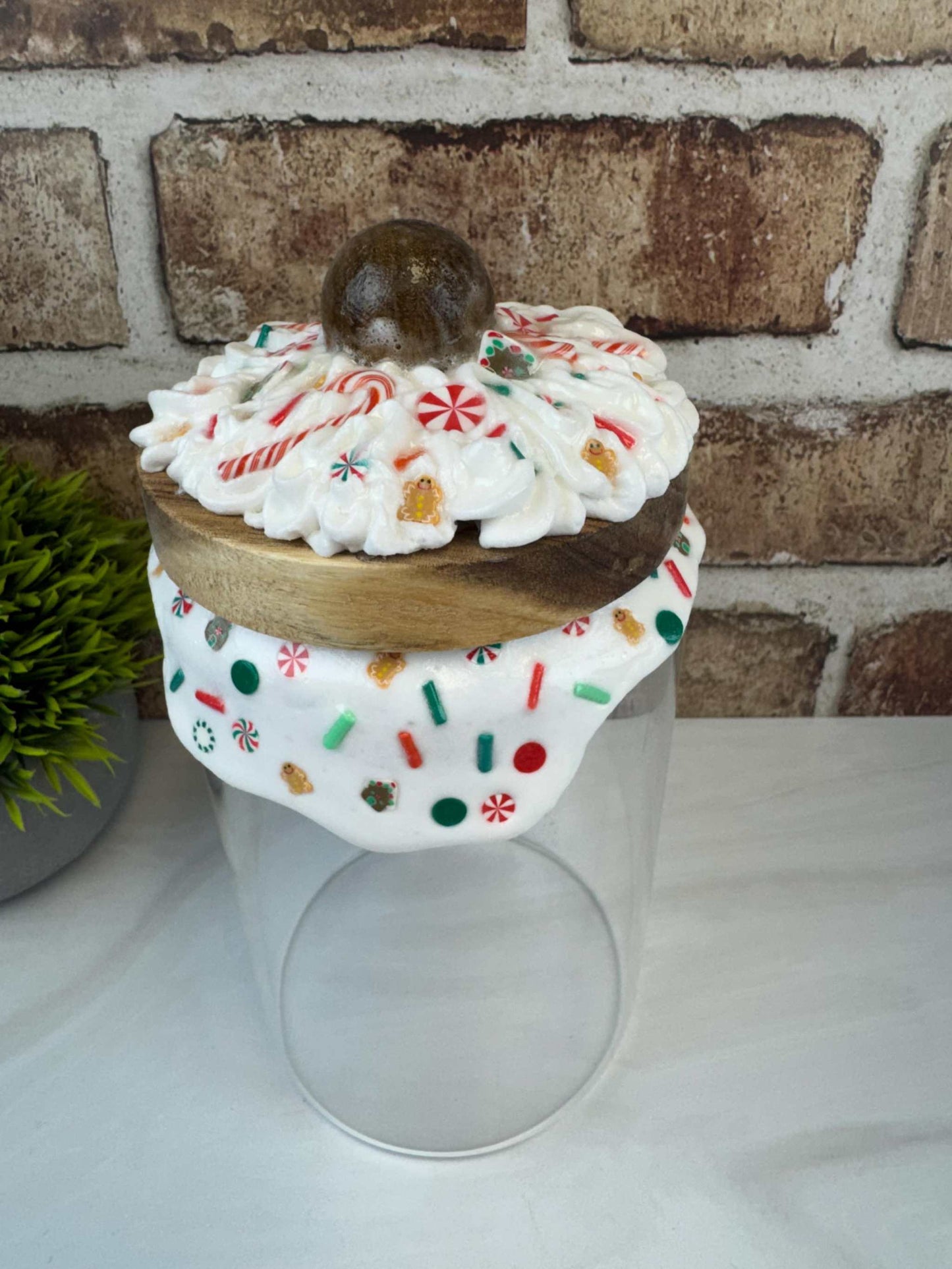 Candy Cane Treat Jar: Holiday Decor | Festive Storage & Centerpiece