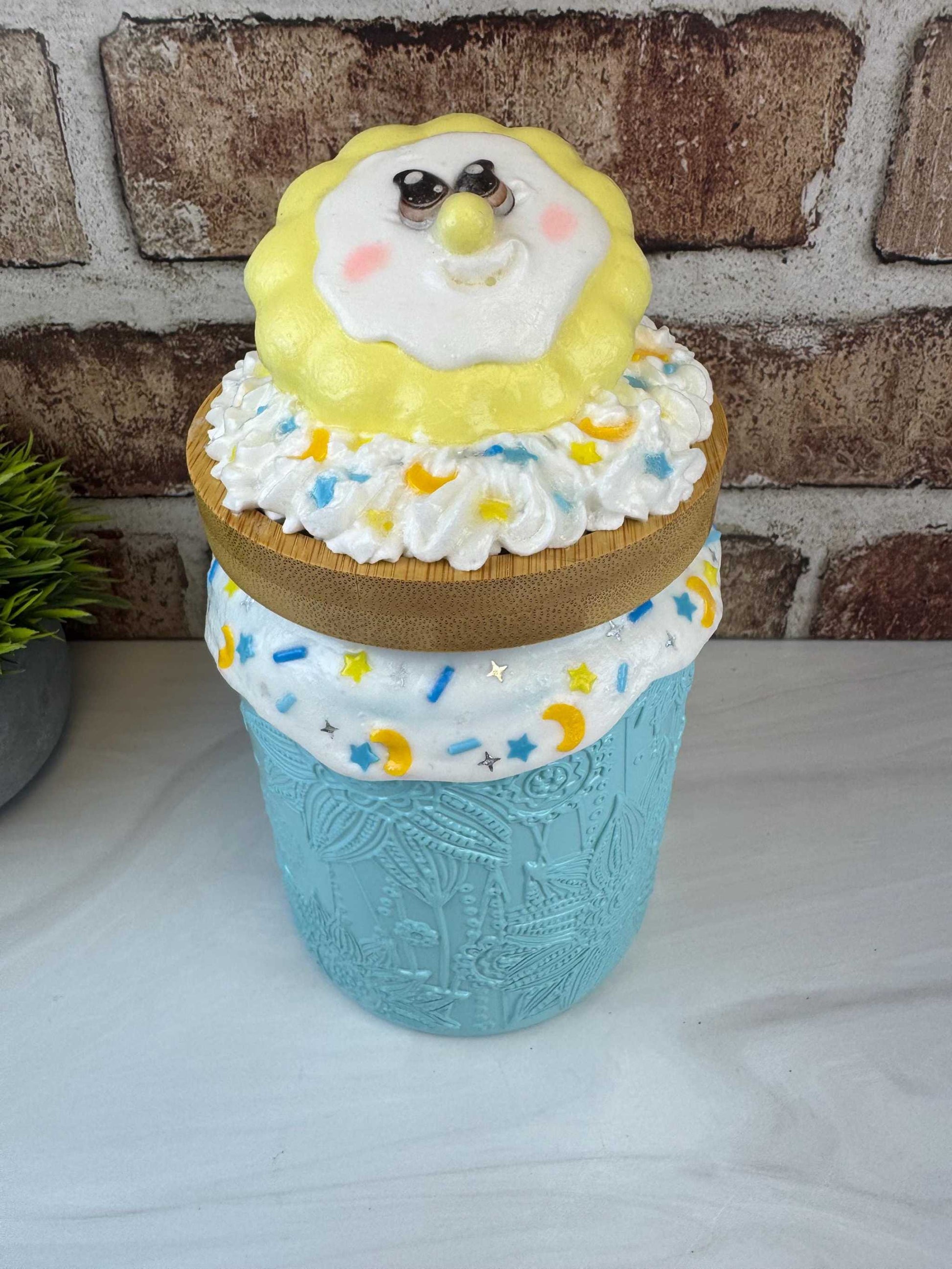 Lemon Cookie Treat Jar with Faux Whipped Topping-Great Gift Idea