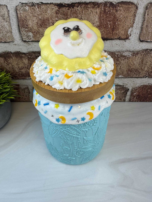Lemon Cookie Treat Jar with Faux Whipped Topping-Great Gift Idea