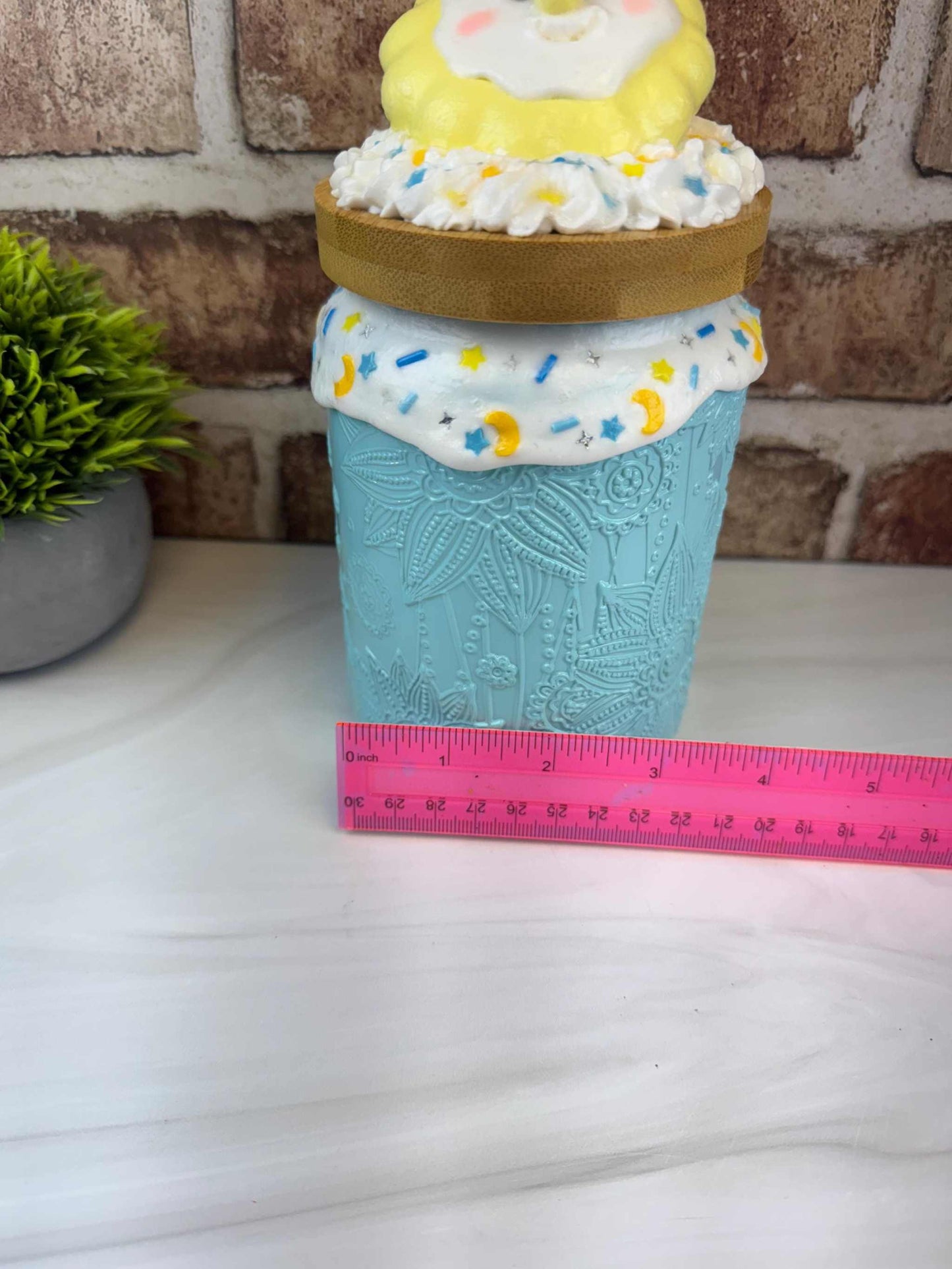 Lemon Cookie Treat Jar with Faux Whipped Topping-Great Gift Idea