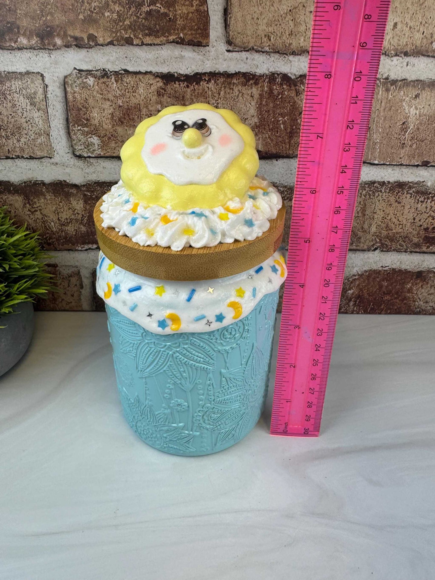 Lemon Cookie Treat Jar with Faux Whipped Topping-Great Gift Idea