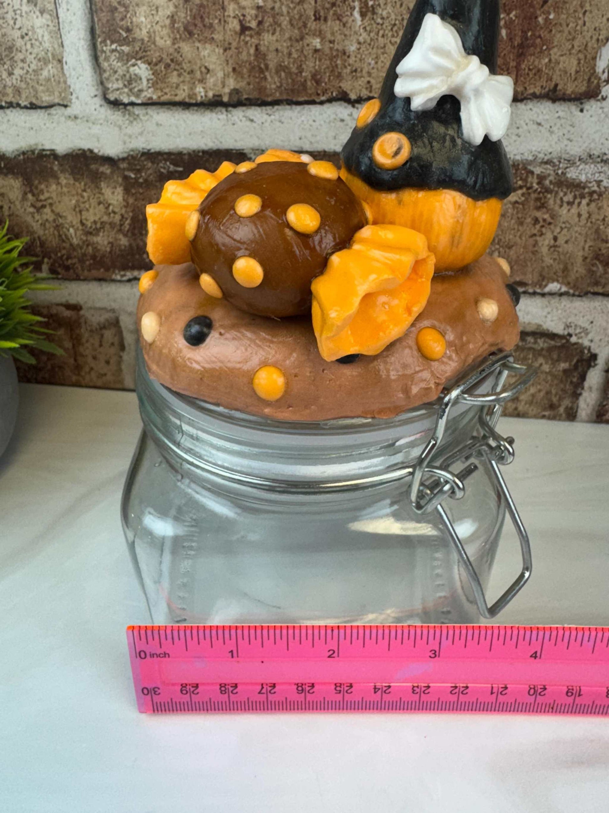 Pumpkin Witch Hat Candy Jar - Festive Fall Decorative Storage Solution