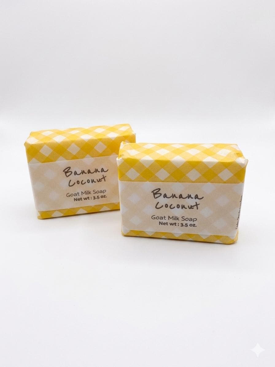 Goat Milk Soap-Banana Coconut-Detergent Free