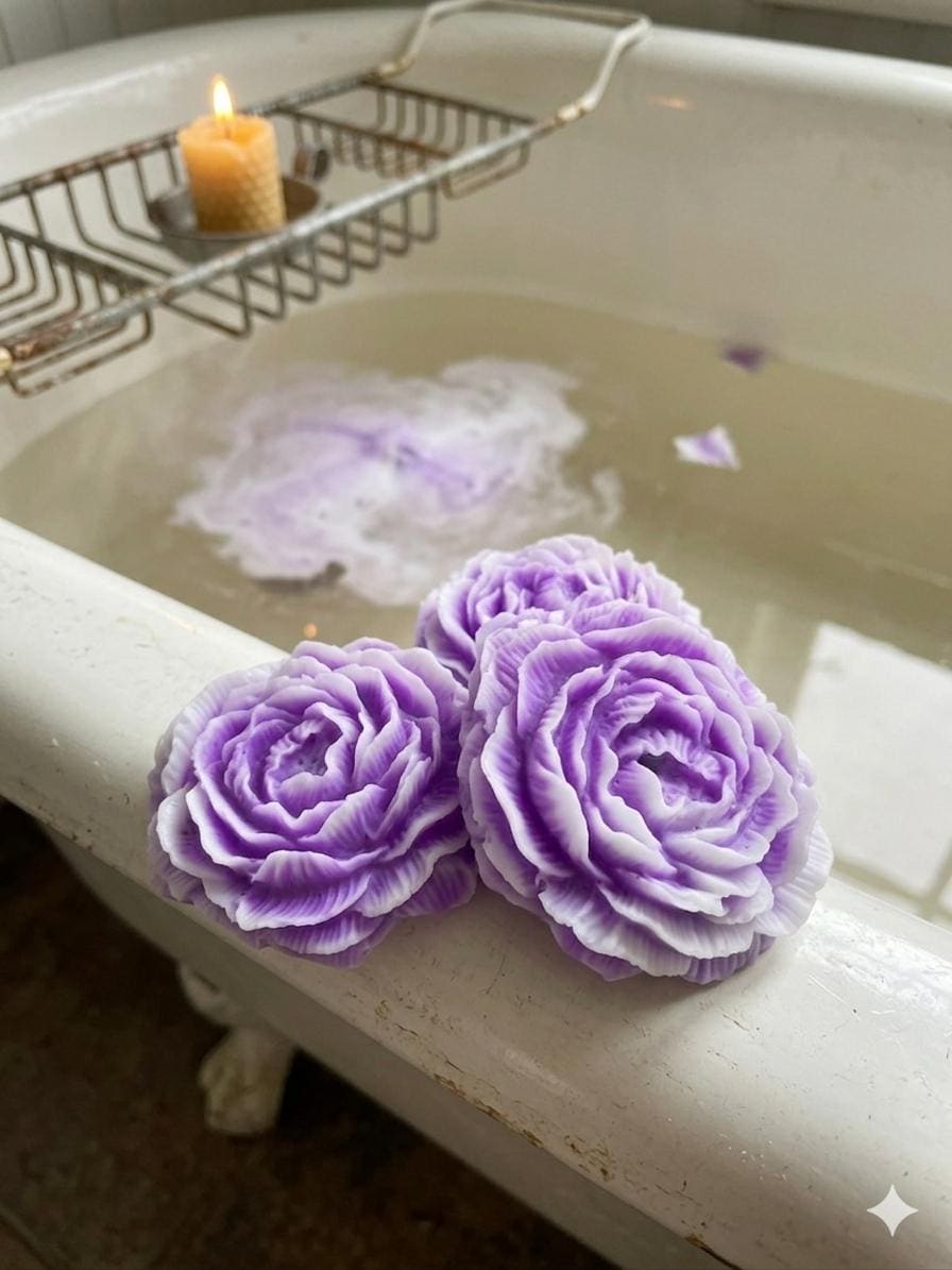 Goat Milk Soap Flower-Berry Bliss-Detergent Free Handmade Bar