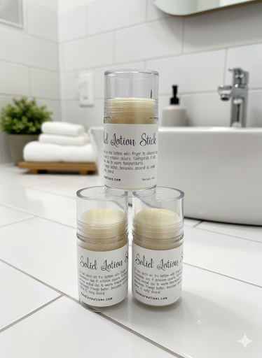 Solid Lotion Stick with Mango Butter-Lanolin-Vitamin E