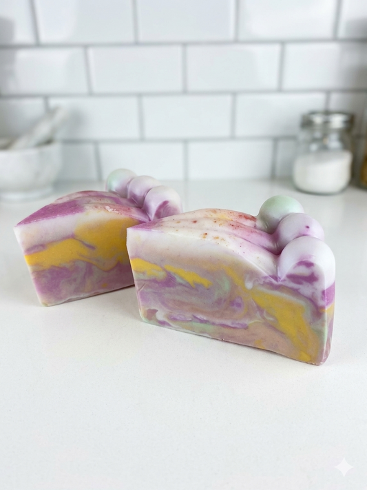 Goat Milk Soap-Cake Slice-Tropical Vacation-Detergent Free