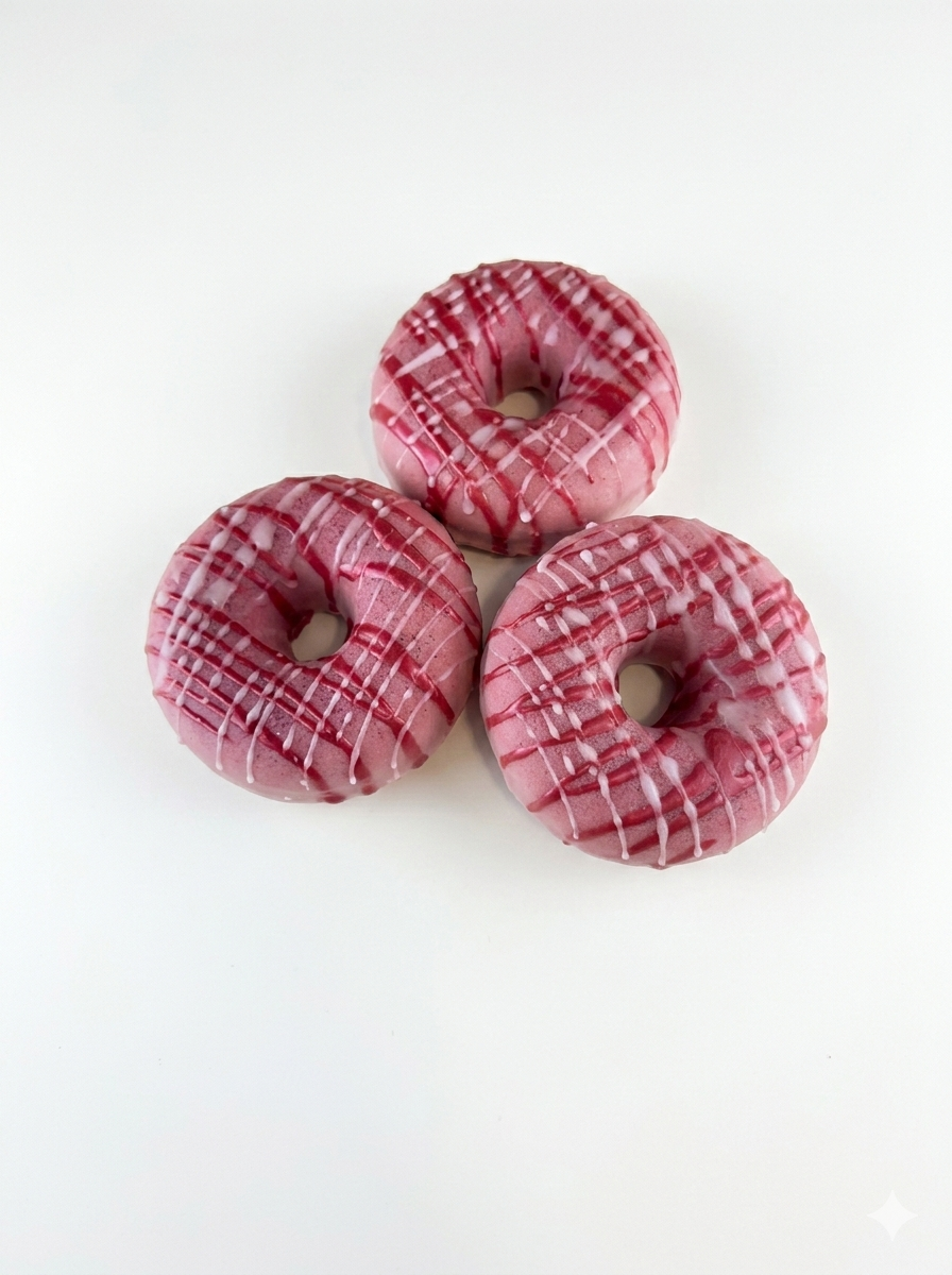 Goat Milk Soap Donut-Strawberry Cheesecake-Detergent Free