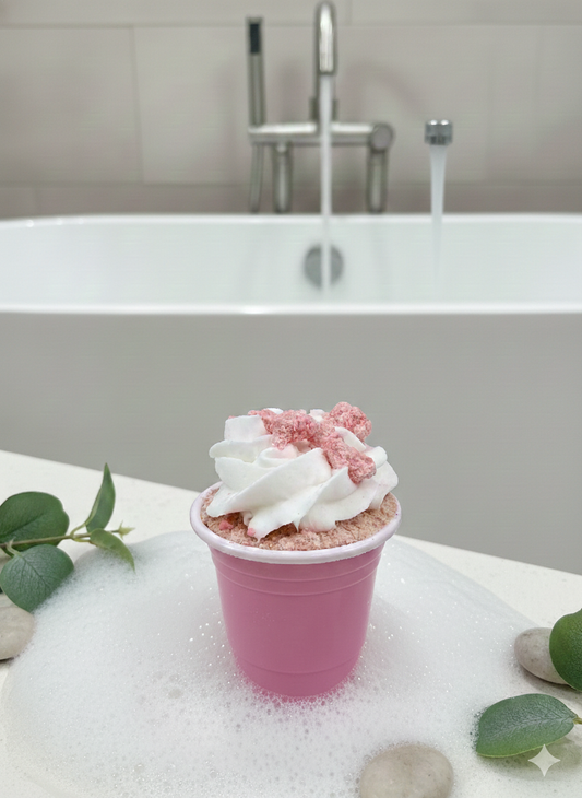 Bubble Shots - Bath Bomb with Bubble Frosting - Pink Berry