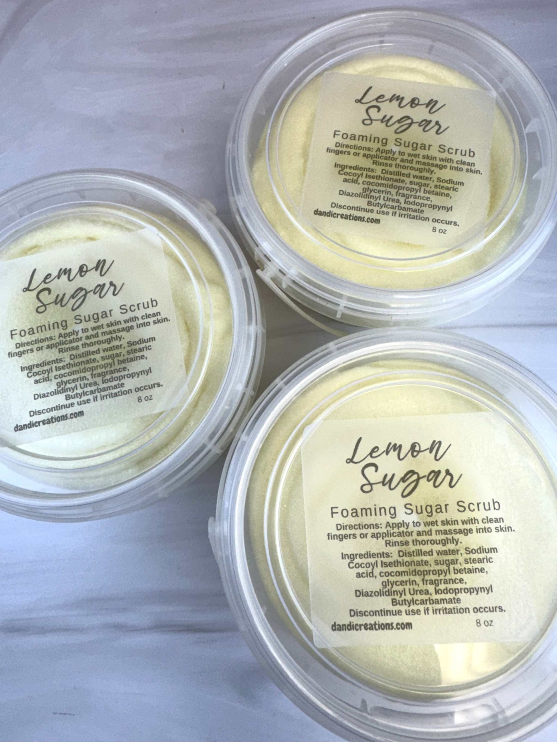 Foaming Sugar Scrub - Lemon Sugar -Whipped Soap for Gentle Exfoliation