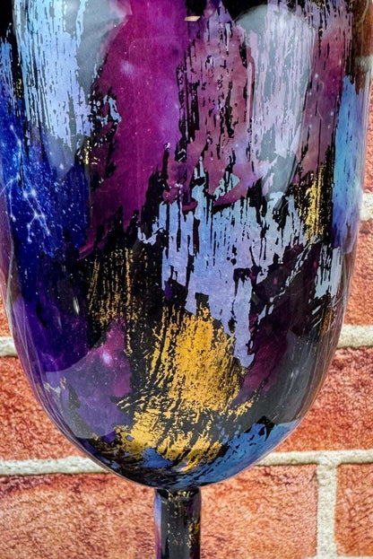 Black Wine Glass: Multi-Colored Double-Wall Insulated Tumbler with Lid