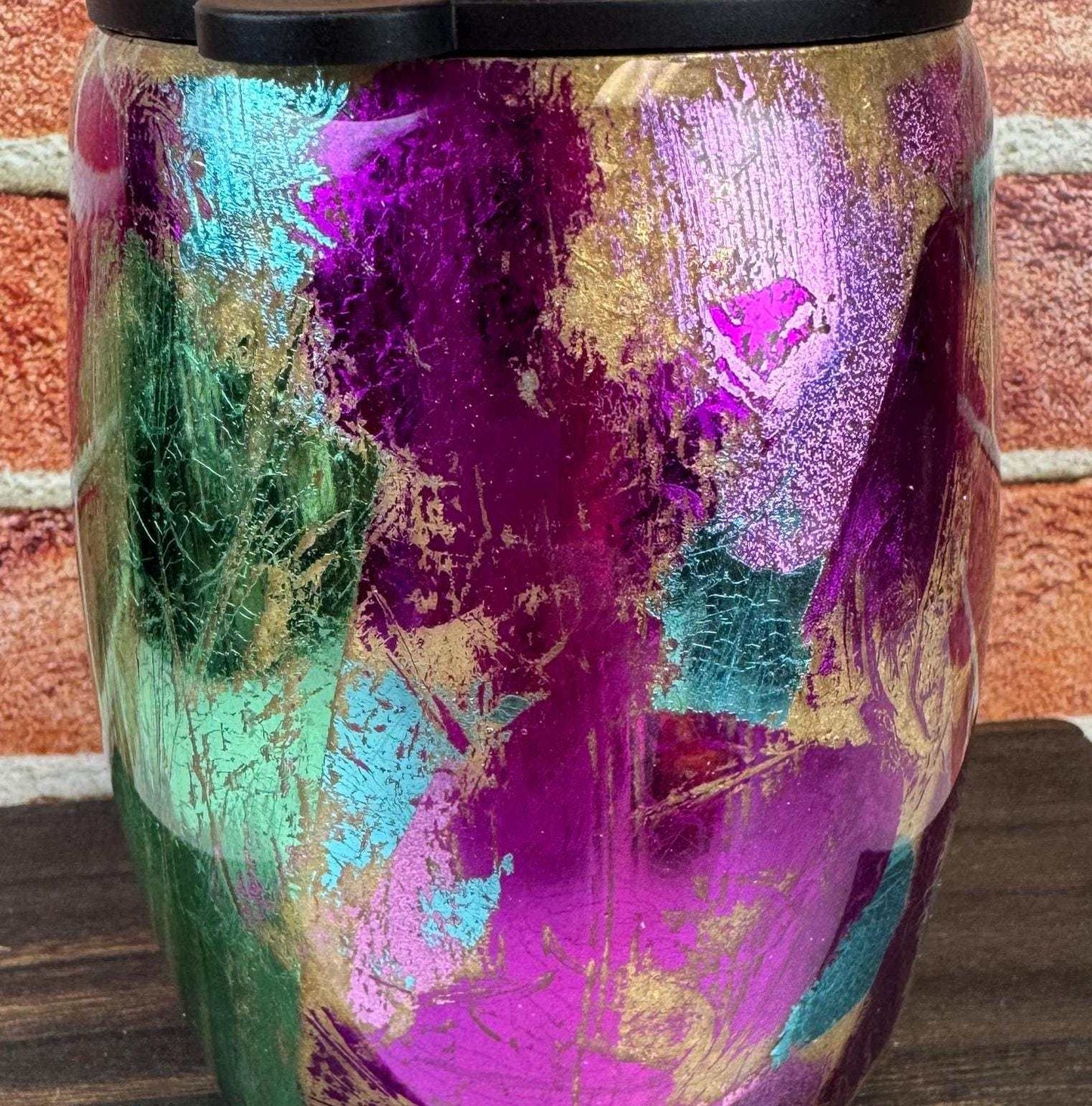 Multicolor Coffee Mug: 14oz Double-Wall Insulated Traveler Cup | Unique Design