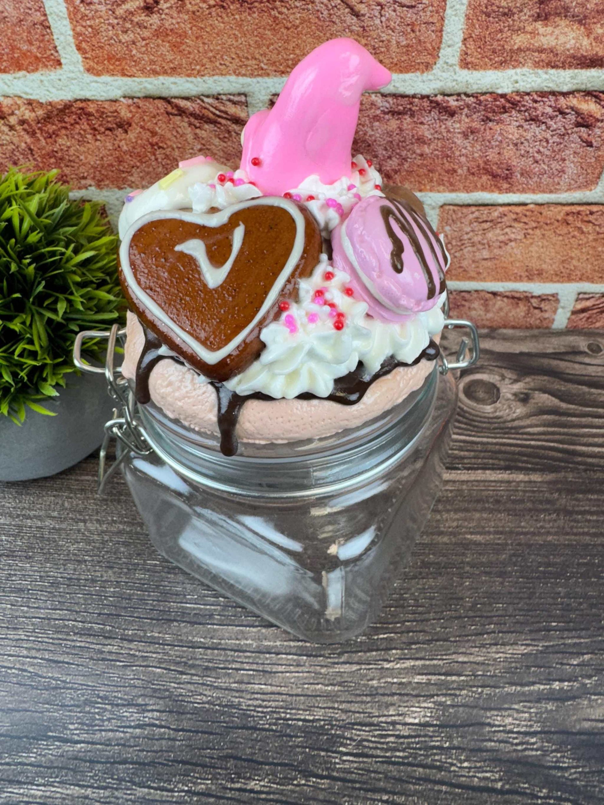 Gnome Candy Jar - Faux Cookie and Donut Treat Storage with Whimsy