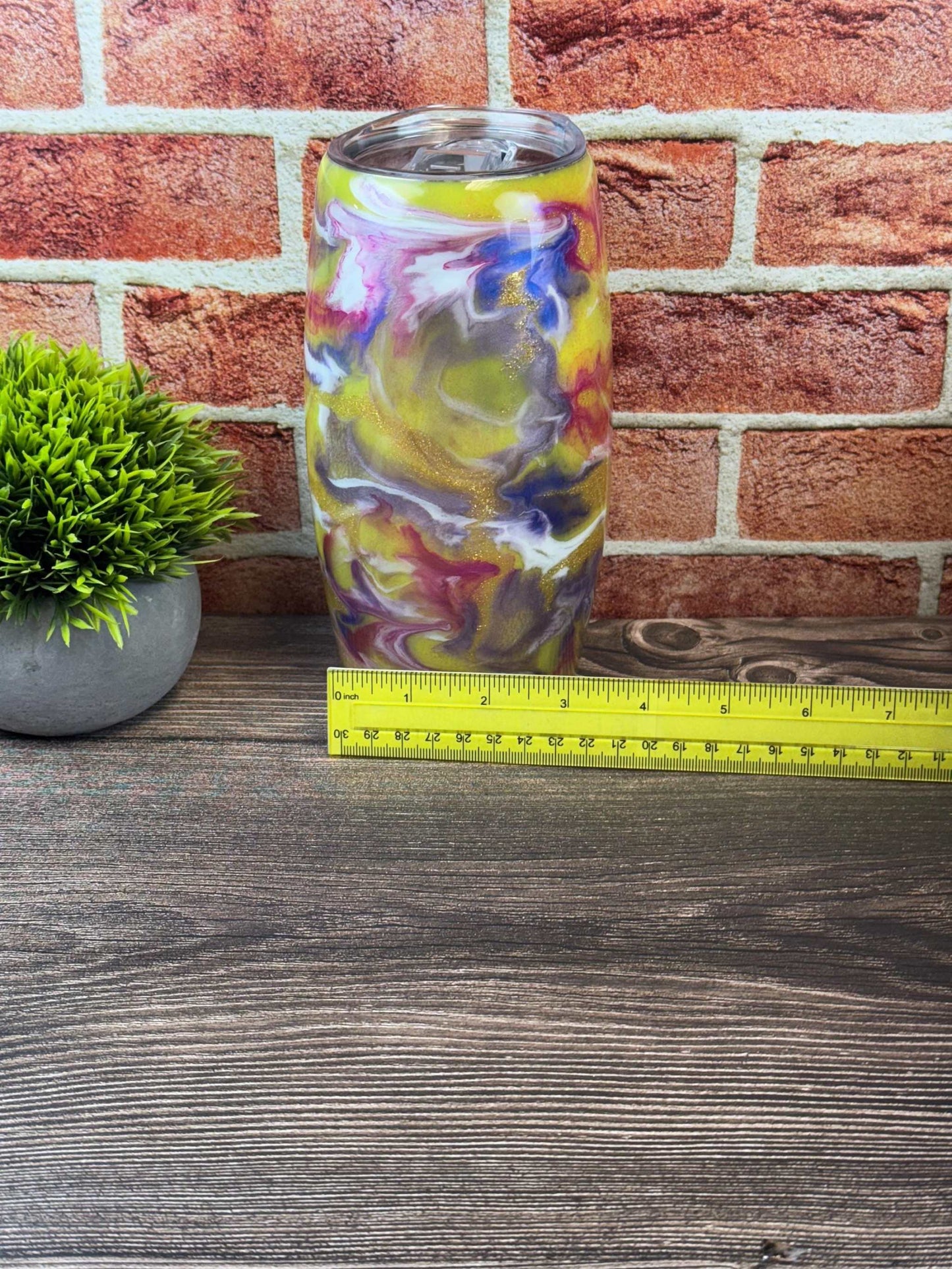 Yellow Stainless-Steel Tumbler - Vibrant Colorful & Eco-Friendly