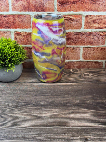 Yellow Stainless-Steel Tumbler - Vibrant Colorful & Eco-Friendly