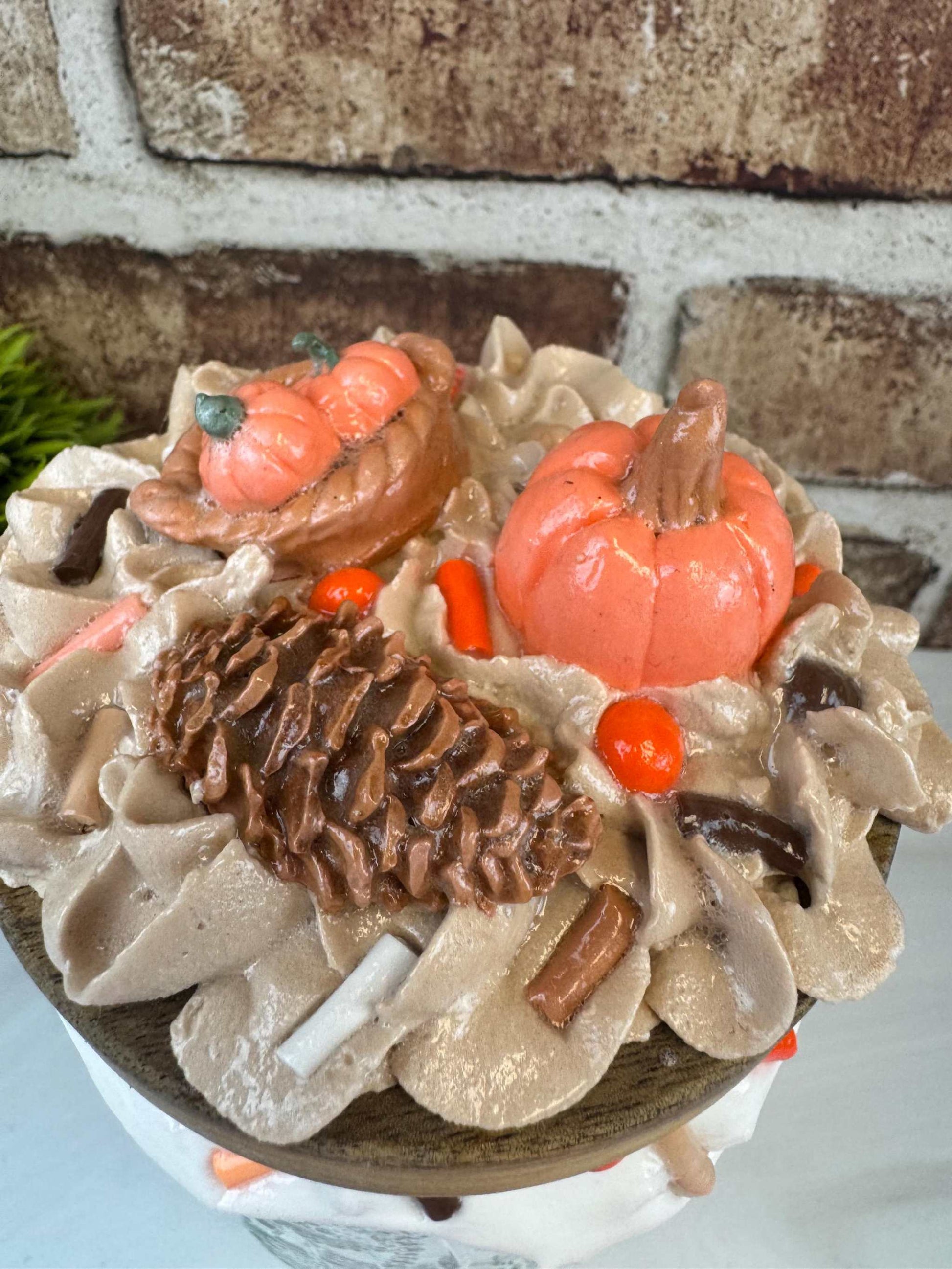 Pumpkin Treat Jar - Whimsical Sprinkles and Whipped Topping Design