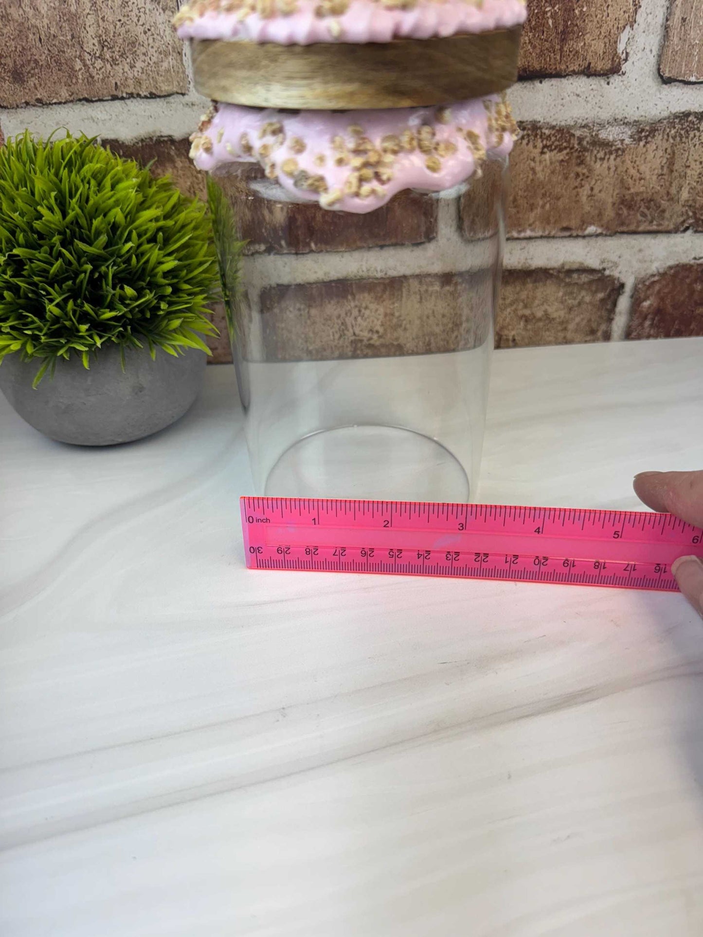 Faux Chocolate Nuts Jar - Playful Decor with Whipped Topping & Candies