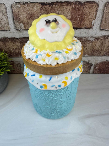 Lemon Cookie Treat Jar with Faux Whipped Topping-Great Gift Idea