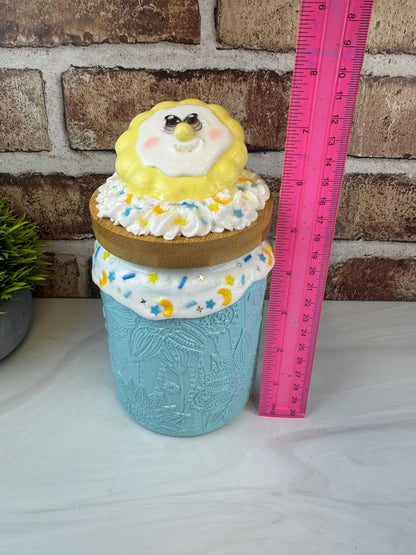Lemon Cookie Treat Jar with Faux Whipped Topping-Great Gift Idea