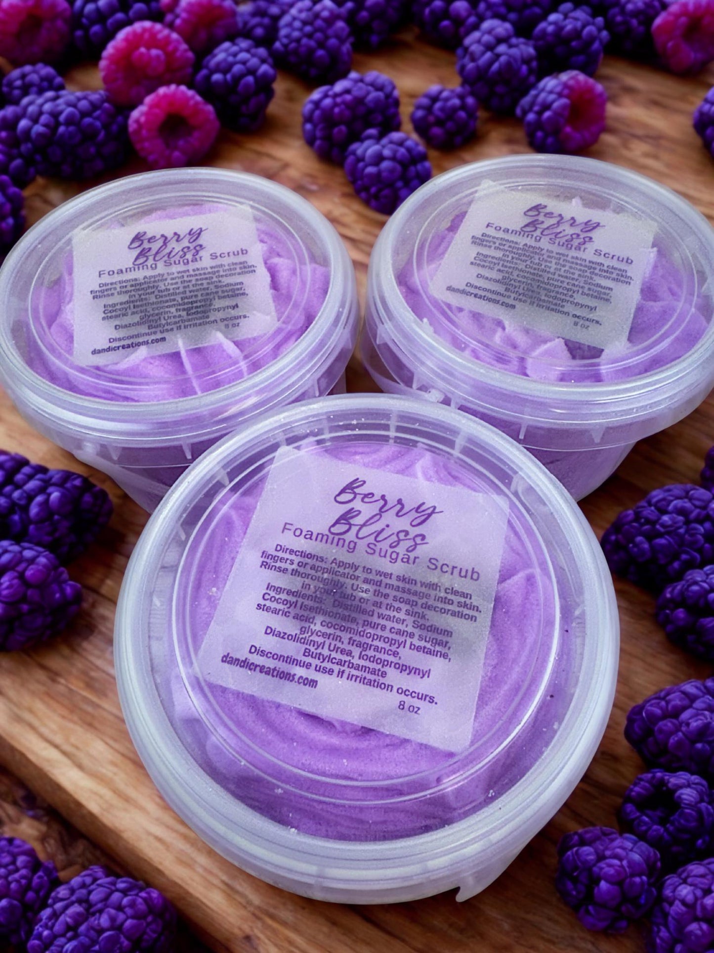 Foaming Sugar Scrub - Berry Bliss - Whipped Soap
