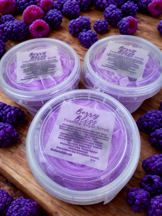 Foaming Sugar Scrub - Berry Bliss - Whipped Soap