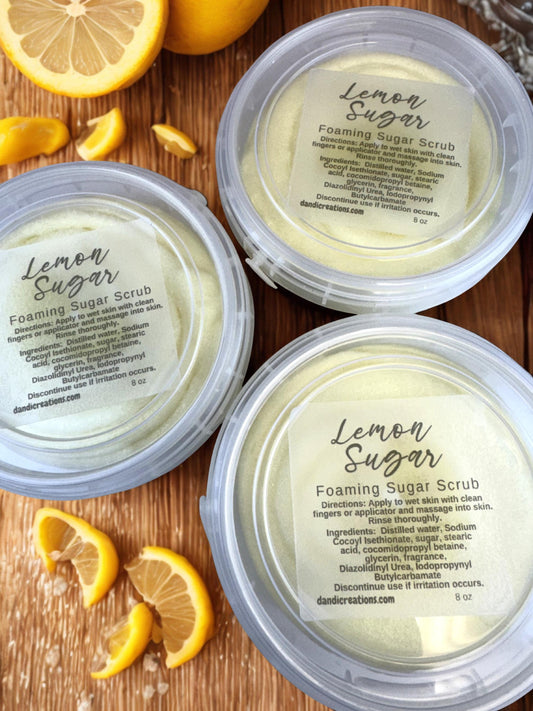 Foaming Sugar Scrub - Lemon Sugar - Whipped Soap