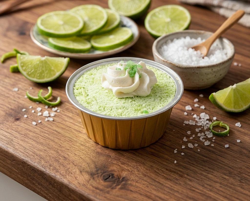 Bubble Cakes - Bath Bomb with Bubble Frosting -Lime Margarita scent