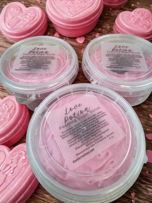 Foaming Sugar Scrub - Love Potion - Whipped Soap