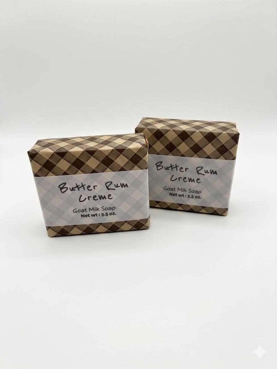 Goat Milk Soap-Butter Rum Creme-Detergent Free