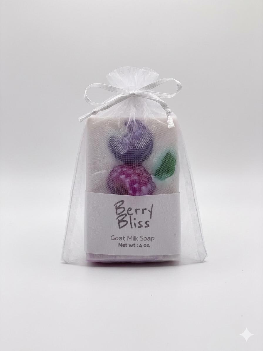 Goat Milk Soap-Berry Bliss-Detergent Free Handmade Bar